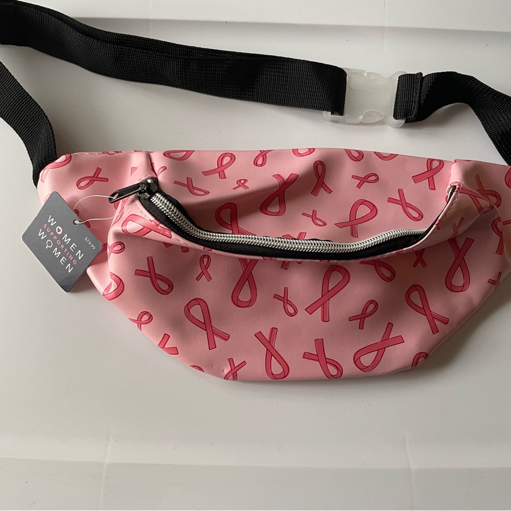 Adjustable Breast Cancer Awareness Pink Ribbon Waist Bag Fanny Pack NWT